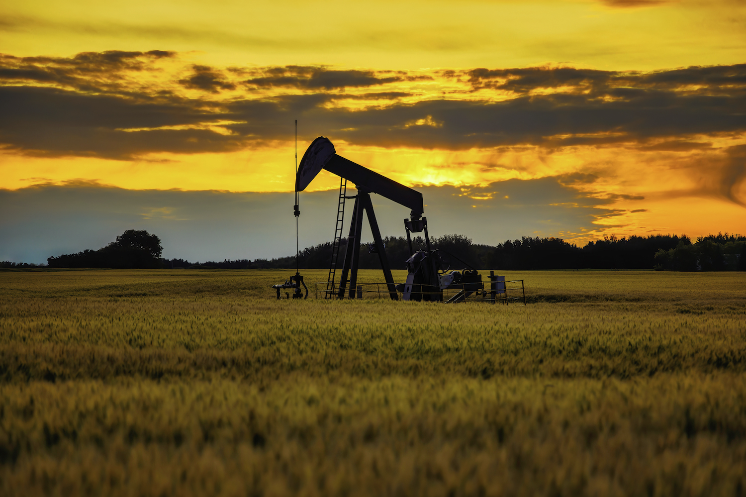 Pump jack. Oil well